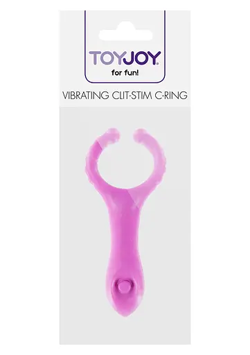 Эрекционное кольцо Toy Joy Vibrating Clit-stim C-ring 10 см розовый - фото 4