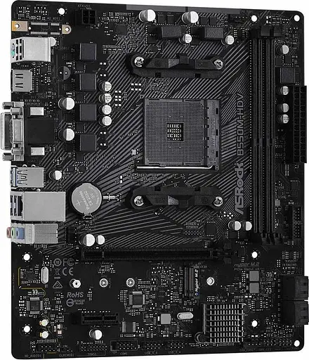Материнская плата AsRock B550M-HDV (B550M-HDV) (Socket AM4, AMD B550, Micro-ATX) - фото 2