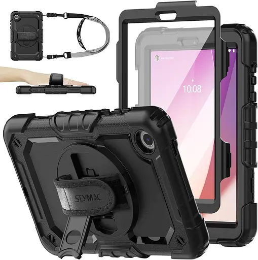 Чохол Rugged 3 Layers броньований протиударний з захистом Lenovo Tab M8 4th Gen TB300 Чорний