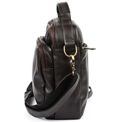 Чоловіча шкіряна сумка через плече TARWA 24х26х9 см sum0025369 - фото 3