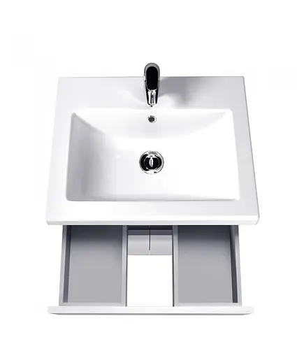 Тумба Мойдодир City White 60 з умивальником Como 60 Білий підлогова Білий - фото 8