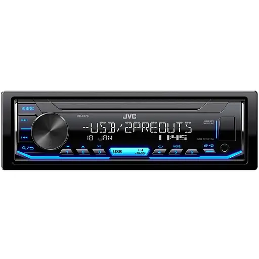 Автомагнитола JVC KD-X176, 1 Din