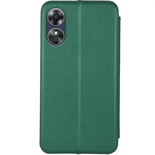 Кожаный чехол-книга Classy для Oppo A17/A17K Зеленый - фото 2