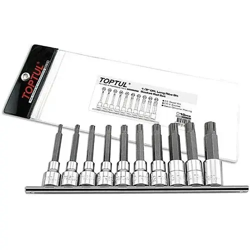 Комплект головки з насадкою 1/2 RIBE M5-M16 10 од. Toptul hoz0007965 - фото 1