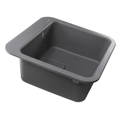 Гранітна мийка Globus Lux Barbora сірий металік 510x510 мм А0003, Сірий - фото 6