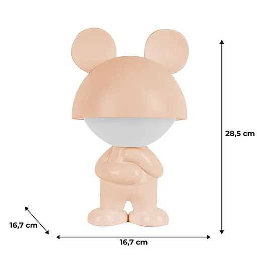 Світильник-нічник Kite LED з акумулятором Dreamy Mouse персиковий (K25-315-2-4) - фото 5