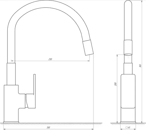 Змішувач для кухні Globus Lux Milano GLM-203LR Чорний - фото 4
