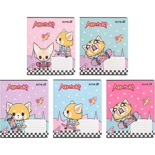 Набор тетрадей Kite Aggretsuko 18 листов в клетку 20 шт. (AR25-236)