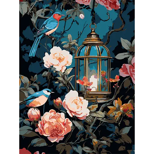 Картина по номерам Strateg Цветочная ночь 30х40 см (SS-1289) - фото 1