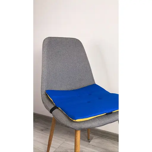 Водоотталкивающая подушка на стул Сине-желтая - фото 7