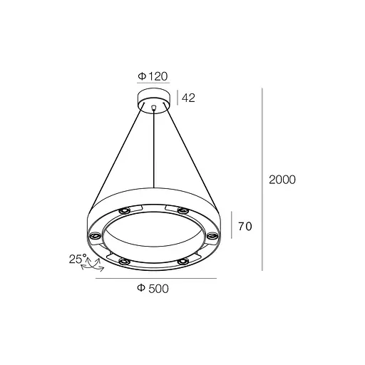 Люстра Skarlat RHL74110 6×3W BK 4000K - фото 2