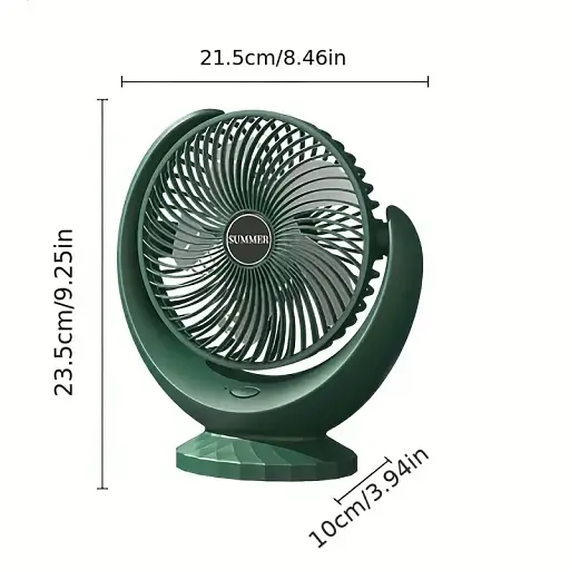 USB Мини-вентилятор настольный зарядный - фото 2