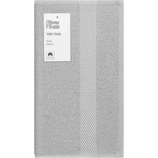 Рушник махровий Ardesto Essence 30х50 см 100% бавовна сірий (ART2230GR)  - фото 1