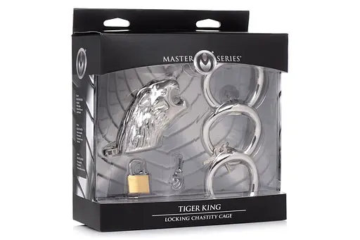 Клетка для члена Master Series Tiger King Cock Cage With Lock - фото 7