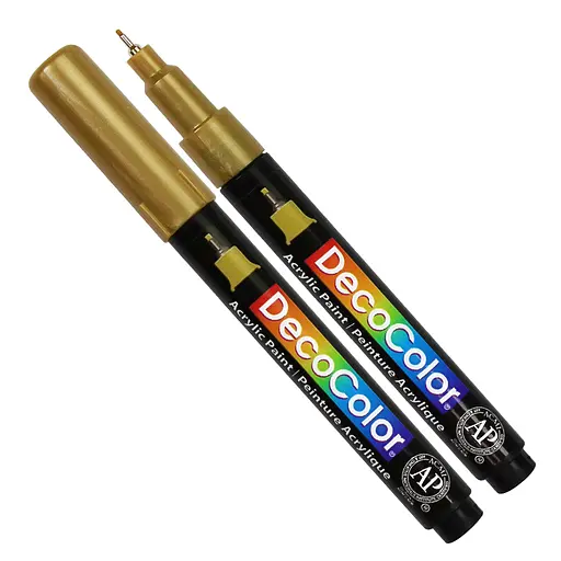 Маркер акриловый Marvy Золото 0,7мм 115-S  - фото 2