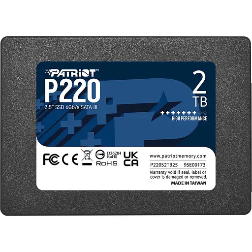 SSD накопичувач Patriot P220 2 TB (P220S2 TB25) [153333]