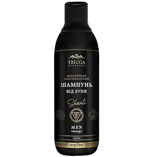 Мицеллярный безсульфатный шампунь против перхоти Triuga Shanti Men Enerdy 550 мл
