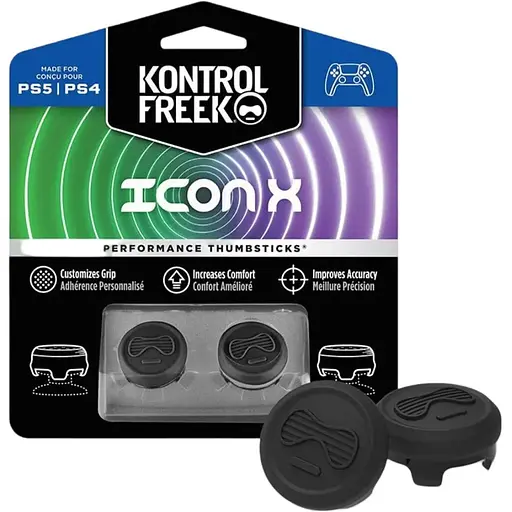 Накладки на стики KontrolFreek Icon X 2-pack для PS4/PS5 Black [125174]