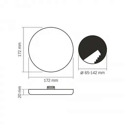 LED світильник безрамковий круглий VIDEX VLE-DLFR-244 24W 4000K 220V - фото 4