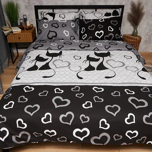 Підковдра Moon&Star Бязь Gold Люкс Feline Romance Двоспальна 175x210 см - фото 2