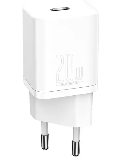 Универсальное зарядное устройство в розетку для телефона с разъемом Type-C Super Silicone PD Charger 20 Вт кабель Type-C to MicroUSB - фото 2