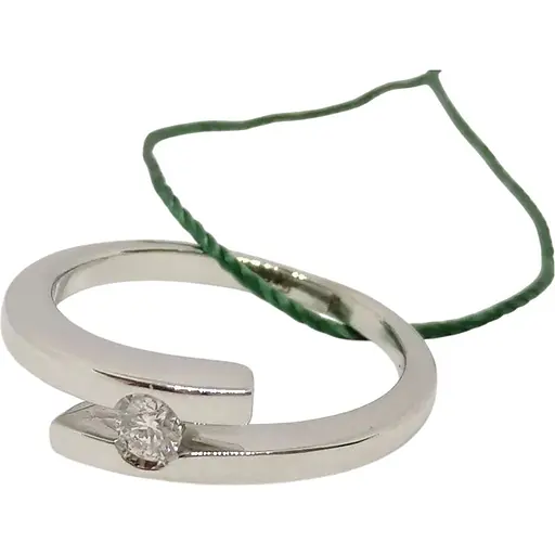 Золотое кольцо ЮЗ "Багет" с бриллиантом. Артикул 15041/1 16,5