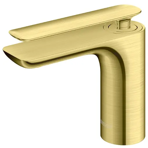 Смеситель для умывальника Kohlman Experience brushed gold низкий QB100EGDB Золотой - фото 1