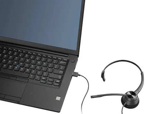 Компьютерная моногарнитура On-ear EncorePro 310, USB-A, всенаправленный, шумоподавление, черный Poly teh0013139 - фото 5