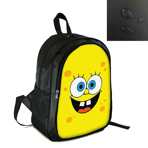 Рюкзак городской/школьный 38×28см с принтом Губка Боб детский, подростковый, спортивный (4123)