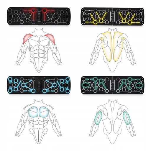 Упоры (доска) для отжиманий со сменным хватом 4FIZJO Push-up Board (P-5907739312785) - фото 2