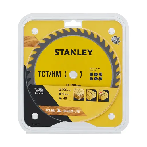 Диск пиляльний Stanley TCT/HM 190 х 16 мм 40 зубів (STA13145) - фото 2