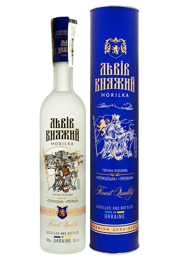 Водка Львів Княжий Премиальная Premium 40% тубус 1.5 л (3 шт. х 0.5 л)  - фото 2