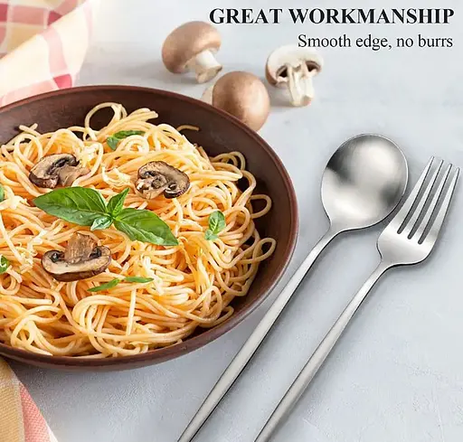 Набор столовых приборов серебристый из нержавеющей стали 18/10 на 5 предметов. - фото 3