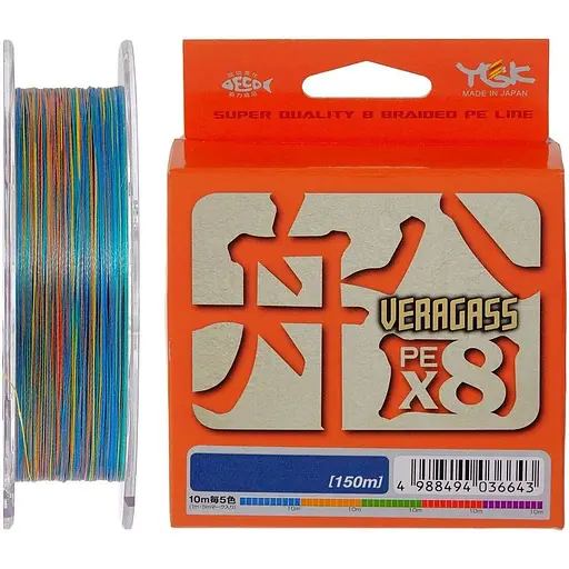 Шнур YGK Veragass Fune X8 200 m #0.6/0.128 mm 14lb/5.2 kg (1013-5545.02.89)