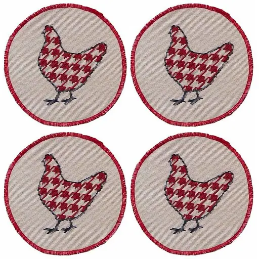 Набір серветок під чашку Прованс Добробут Dх11 см 4 од. (44373) - фото 1