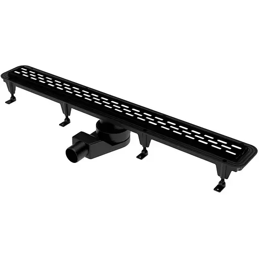 Душовий канал Waterway Stream 90 з чорною решіткою Line WSB900001N2 - фото 1