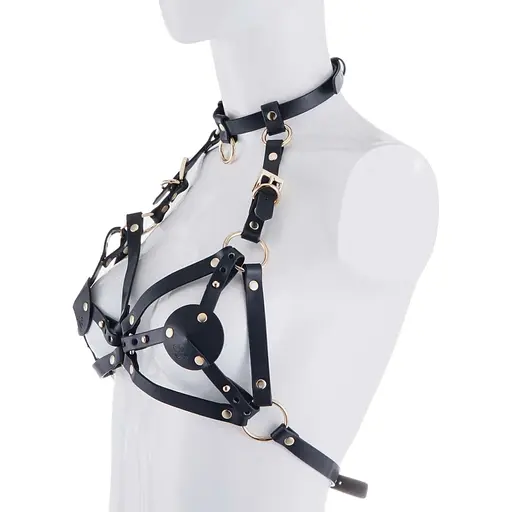 Портупея на грудь Lockink Sevanda Queen Chest Harness With Removable Bra - фото 2