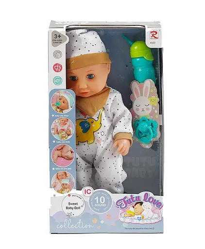 Пупс 6622 п'є з пляшечки, ходити на горщик, заплющує очі, муз. чіп, висота 35 см, в коробці (6967374435705) - фото 1