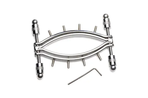 Зажим для половых губ Master Series Spread'Em Poker Vagina Clamp with Adjustable Pressure Screws - фото 3