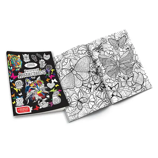 Креативное творчество "Раскраски Антистресс" RA-01-02U с фломастерами