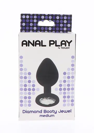 Анальна пробка ToyJoy Diamond Booty Jewel 8 см (чорний) - фото 4