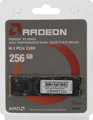 Накопичувач SSD AMD m.2 NVMe 256G Radeon R3 (R3MP30256G8) - фото 3