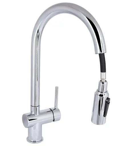 Смеситель для кухни Qtap Rozcesti с выдвижным изливом с подключением для питьевой воды QTROZ366CRM45938 - фото 2