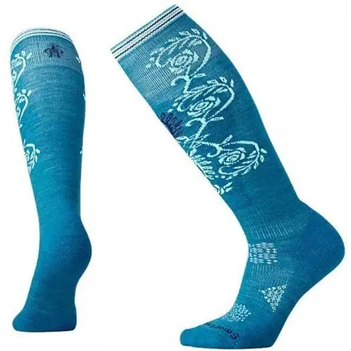 Шкарпетки Smart Wool Wm's PhD Ski Light Pattern SW15017 Glacial Blue S (1033-SW 15017.781-S)