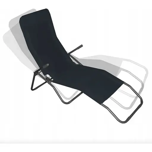 Крісло-шезлонг Jumi розкладний чорний - фото 2