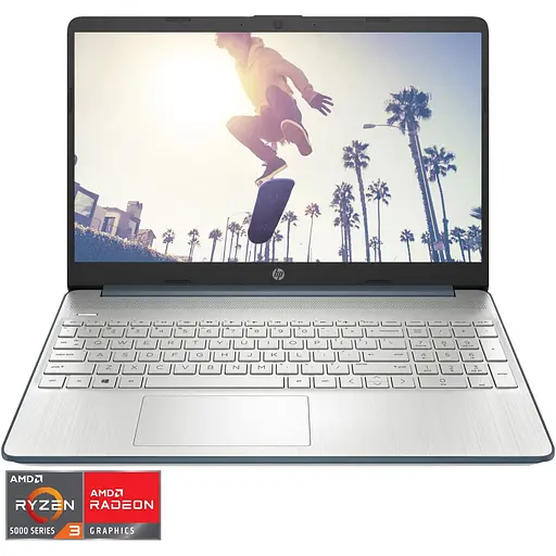 Ноутбук HP 15s-eq2028nq з процесором AMD Ryzen™ 3 5300U 3.80 GHz, 15.6", Full HD, IPS, 8GB DDR4, 256GB SSD, AMD Radeon™ графікою, DOS, синій