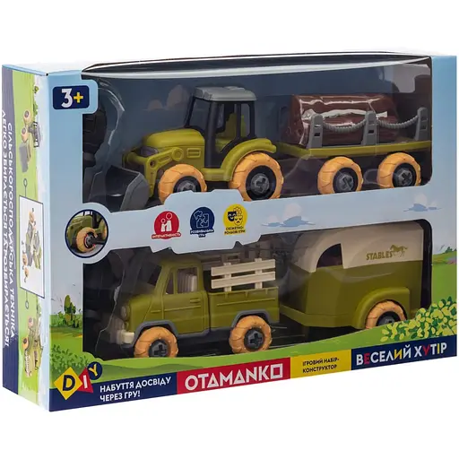 Игровой набор Otamanko Веселый хутор трактор с прицепом - фото 3