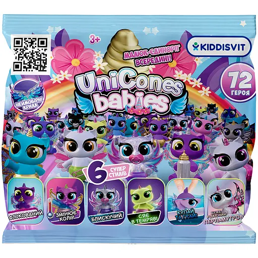 Колекційна фігурка-сюрприз Unicones Babies Єдинорожик (1239-UA)  