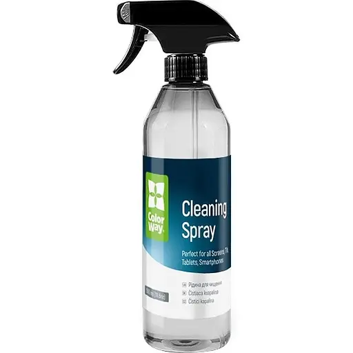 Набор для чистки экранов ColorWay CW-5500 Спрей 550мл + 2 микрофибры [131293] - фото 2