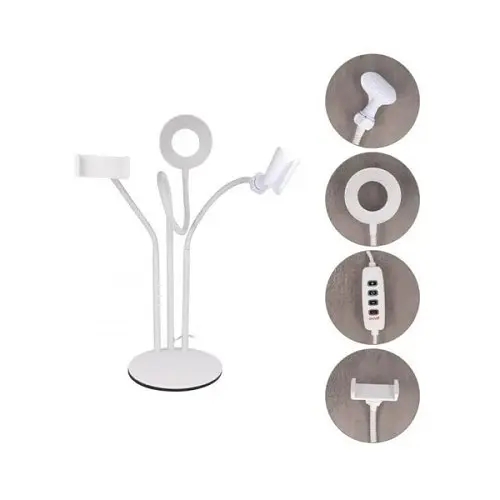 Кільцева лампа XO BGD006/LS-90-6 3.5-inch disc base single head 3 in 1 Біла - фото 5